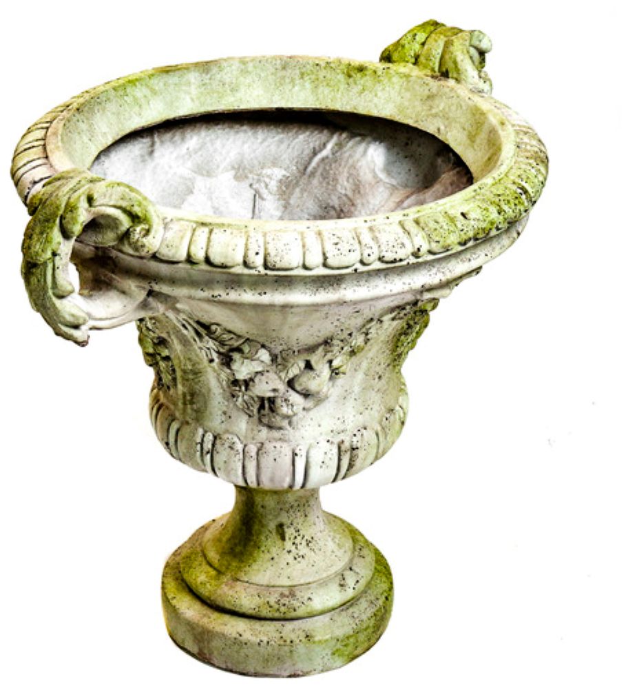 Image 3 Orlandi Traditional White Moss Outdoor Urn - Made to Order more views