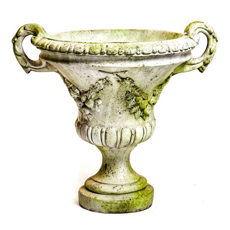 Image 2 Orlandi Traditional White Moss Outdoor Urn more views