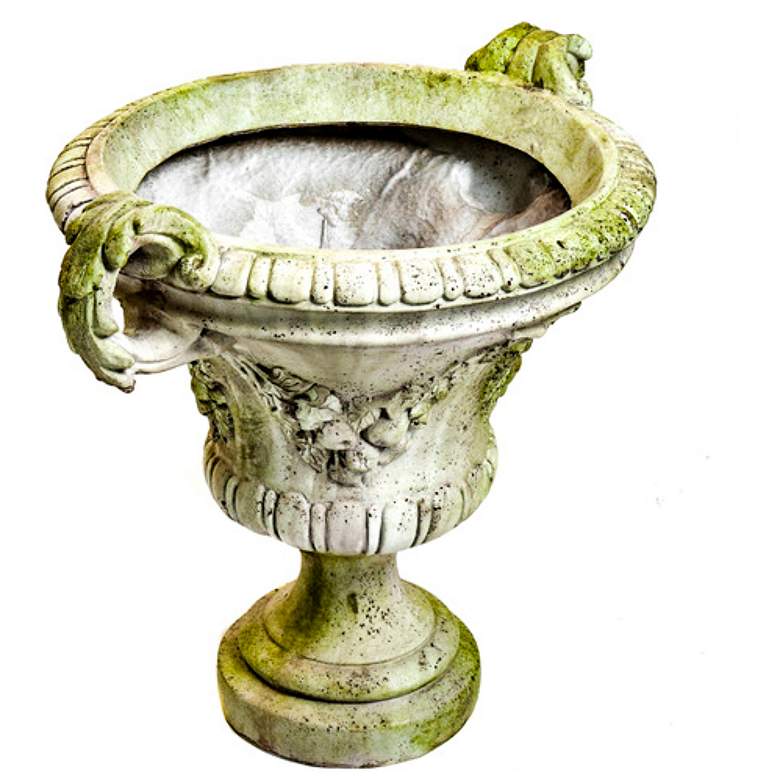 Image 3 Orlandi Traditional White Moss Outdoor Urn more views