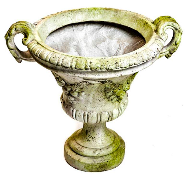 Image 4 Orlandi Traditional White Moss Outdoor Urn more views