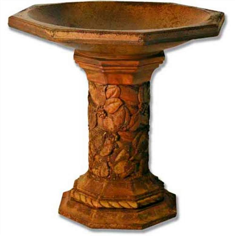 Image 1 Orlandi Turner 21" High Sandstone Outdoor Bird Bath