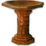 Orlandi Turner 21" High Sandstone Outdoor Bird Bath