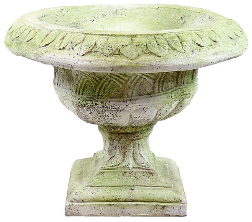 Image 2 Orlandi Weaved Classical White Moss Outdoor Urn - Made to Order more views