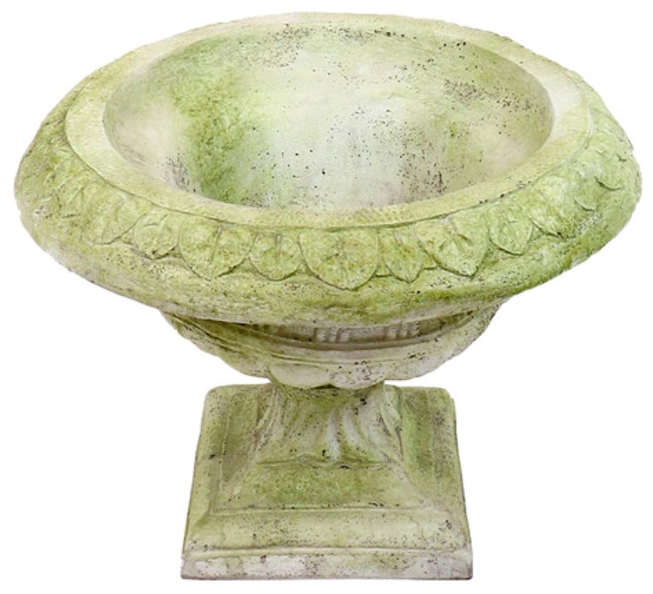 Image 3 Orlandi Weaved Classical White Moss Outdoor Urn - Made to Order more views
