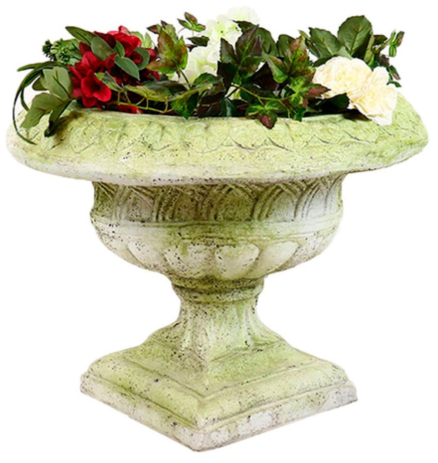 Image 4 Orlandi Weaved Classical White Moss Outdoor Urn - Made to Order more views