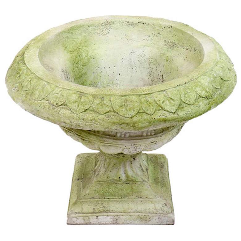 Image 3 Orlandi Weaved Classical White Moss Outdoor Urn more views