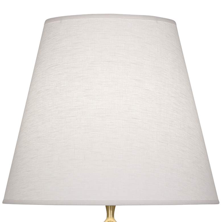 Image 3 Orlando Brass and Clear Crystal Table Lamp with Oyster Shade more views