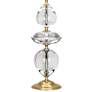 Orlando Brass and Clear Crystal Table Lamp with Oyster Shade
