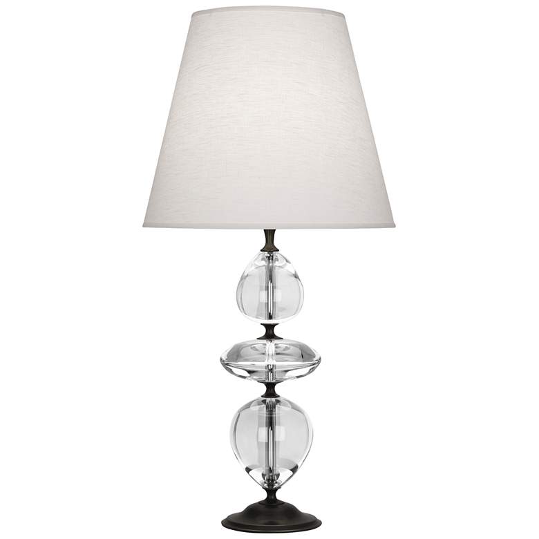 Image 2 Orlando Deep Patina Bronze and Clear Crystal Table Lamp