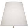 Orlando Nickel and Clear Crystal Table Lamp w/ Oyster Shade
