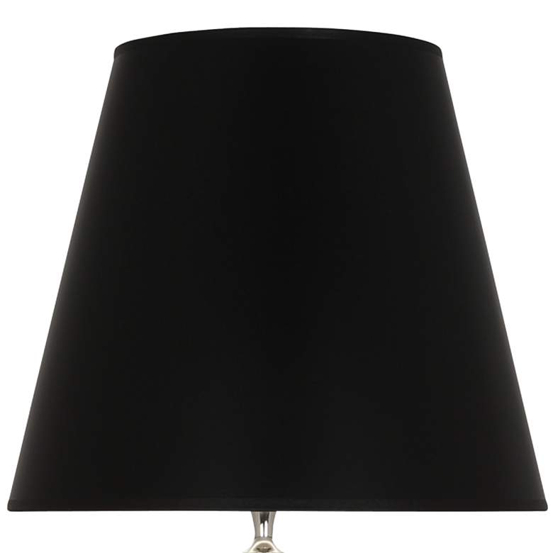 Image 3 Orlando Nickel and Clear Crystal Table Lamp with Black Shade more views