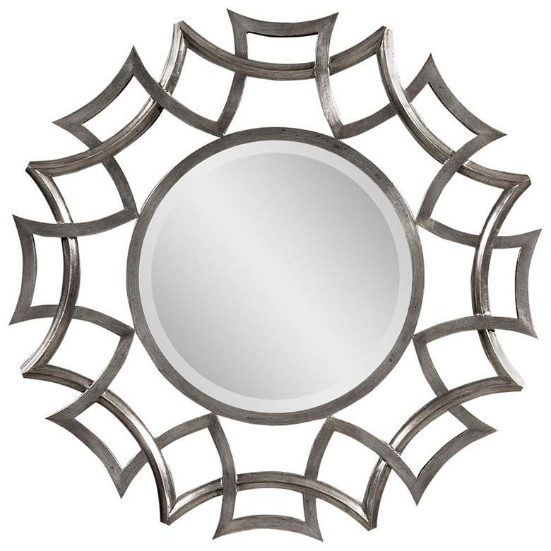 Image 1 Orlando Silver 40" Round Wall Mirror