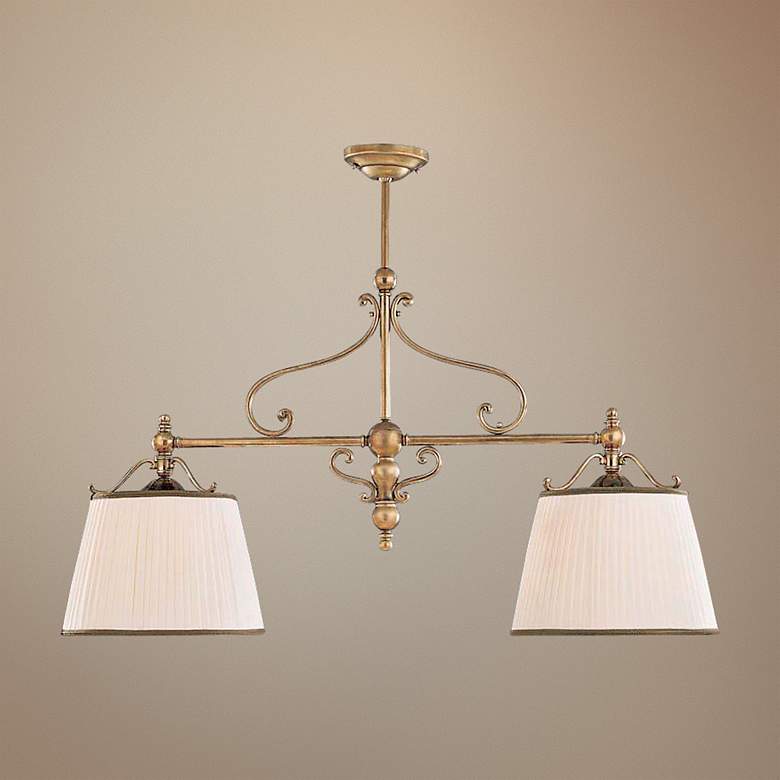 Image 1 Orleans 46 inch Wide Aged Brass Kitchen Island Light Chandelier