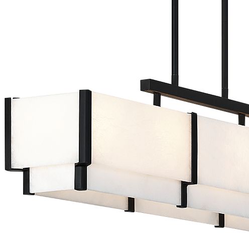 Image 2 Orleans 5-Light Linear Chandelier in Black Cashmere more views