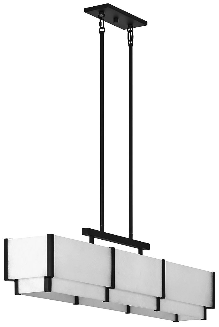 Image 3 Orleans 5-Light Linear Chandelier in Black Cashmere more views