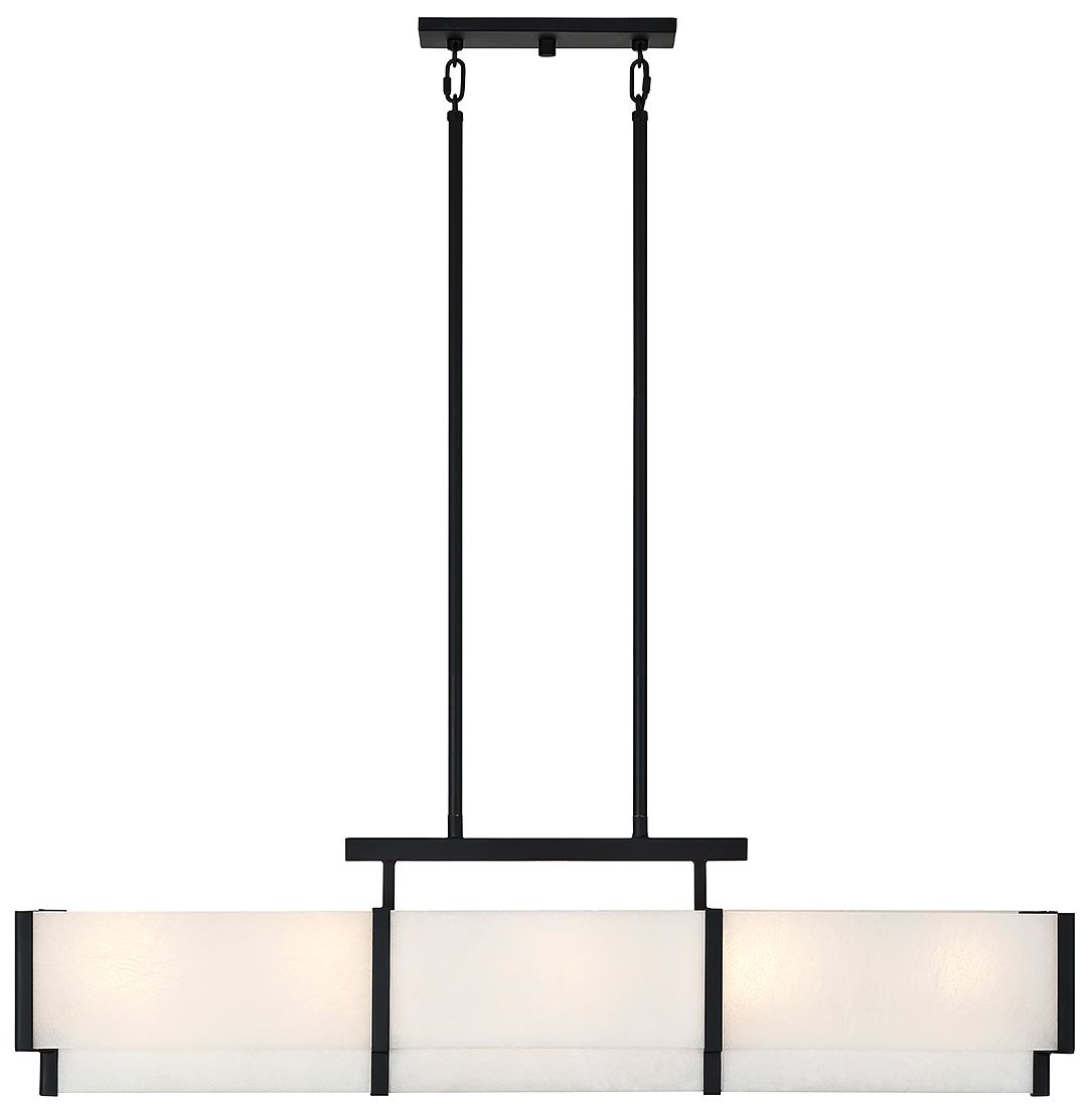 Image 4 Orleans 5-Light Linear Chandelier in Black Cashmere more views