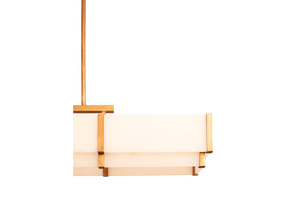 Image 3 Orleans 5-Light Linear Chandelier in Distressed Gold more views