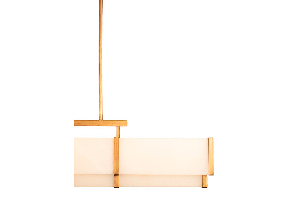 Image 4 Orleans 5-Light Linear Chandelier in Distressed Gold more views