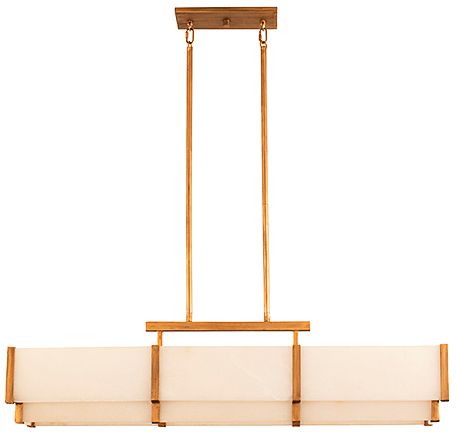 Image 5 Orleans 5-Light Linear Chandelier in Distressed Gold more views
