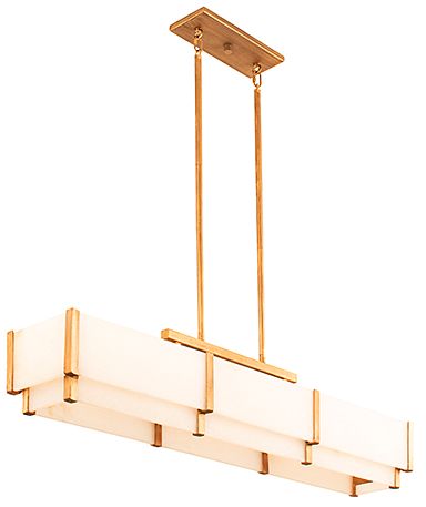 Image 6 Orleans 5-Light Linear Chandelier in Distressed Gold more views