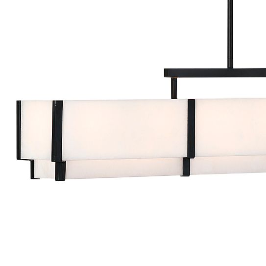 Image 2 Orleans 58 1/4"W Black Cashmere 8-Light Linear Chandelier more views