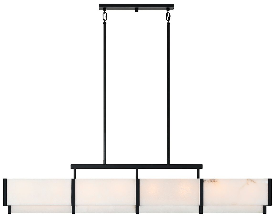 Image 4 Orleans 58 1/4"W Black Cashmere 8-Light Linear Chandelier more views