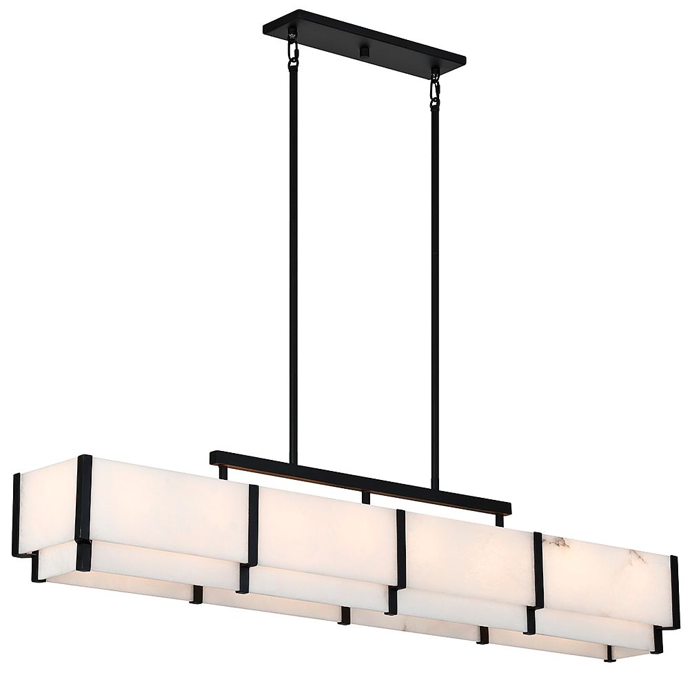Image 5 Orleans 58 1/4"W Black Cashmere 8-Light Linear Chandelier more views