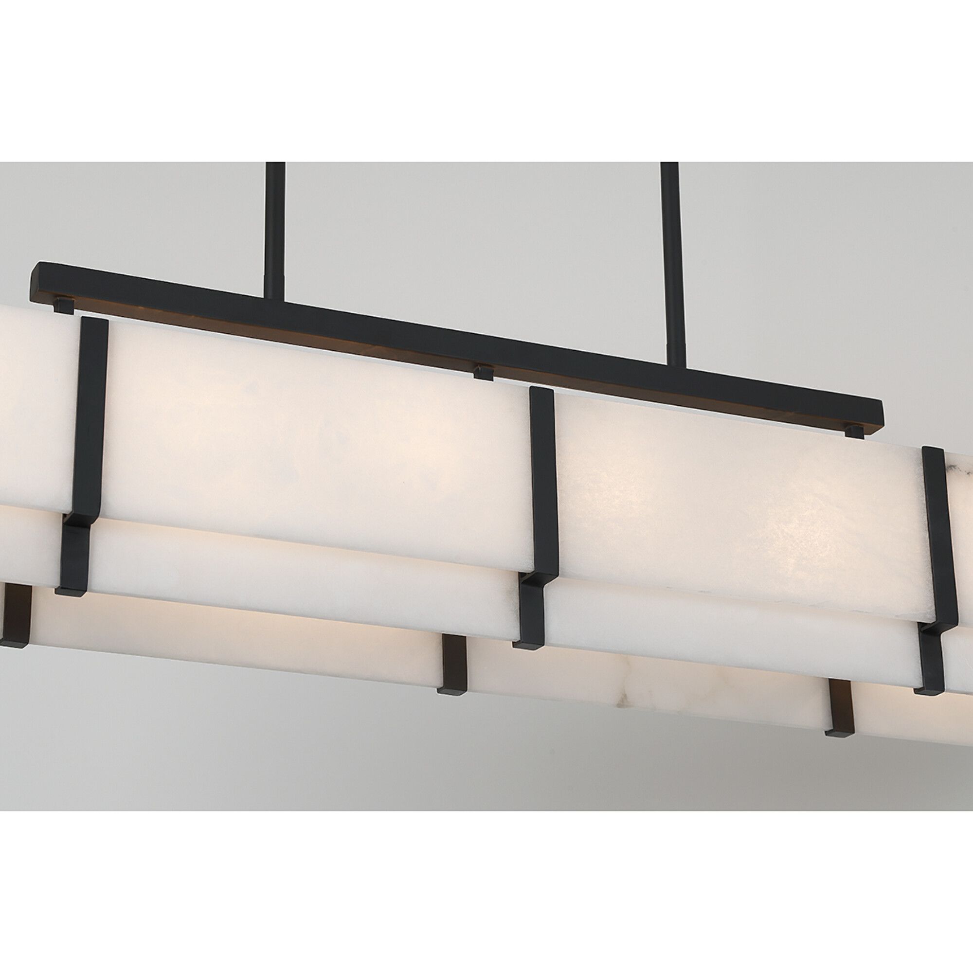 Orleans 58 1/4"W Black Cashmere 8-Light Linear Chandelier
