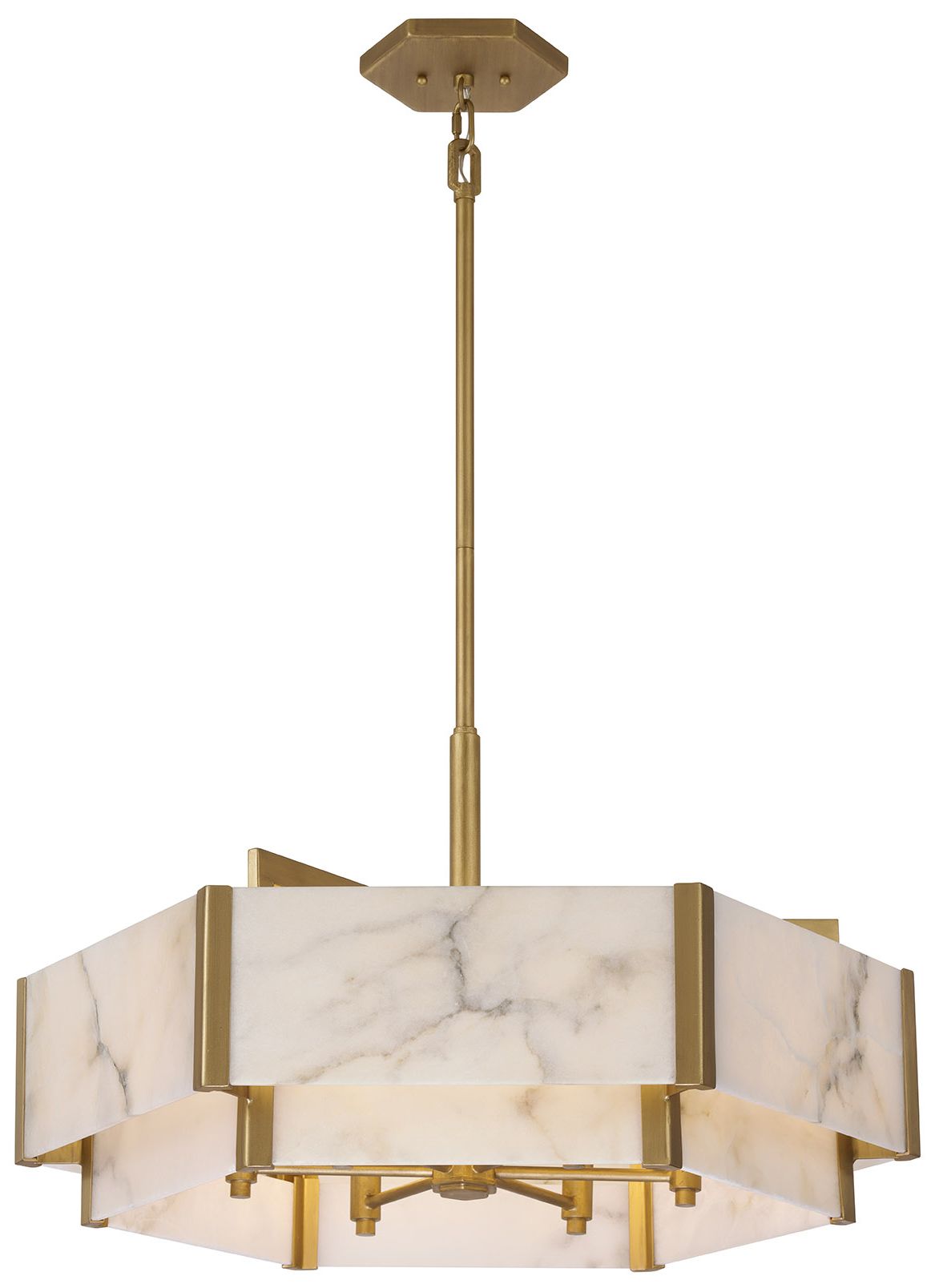 Image 3 Orleans 6-Light Pendant in Distressed Gold more views