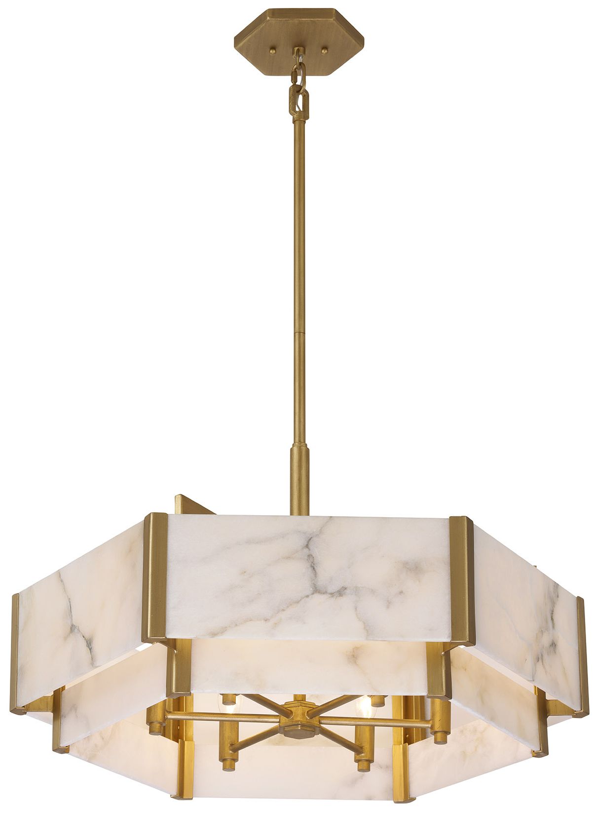 Image 4 Orleans 6-Light Pendant in Distressed Gold more views