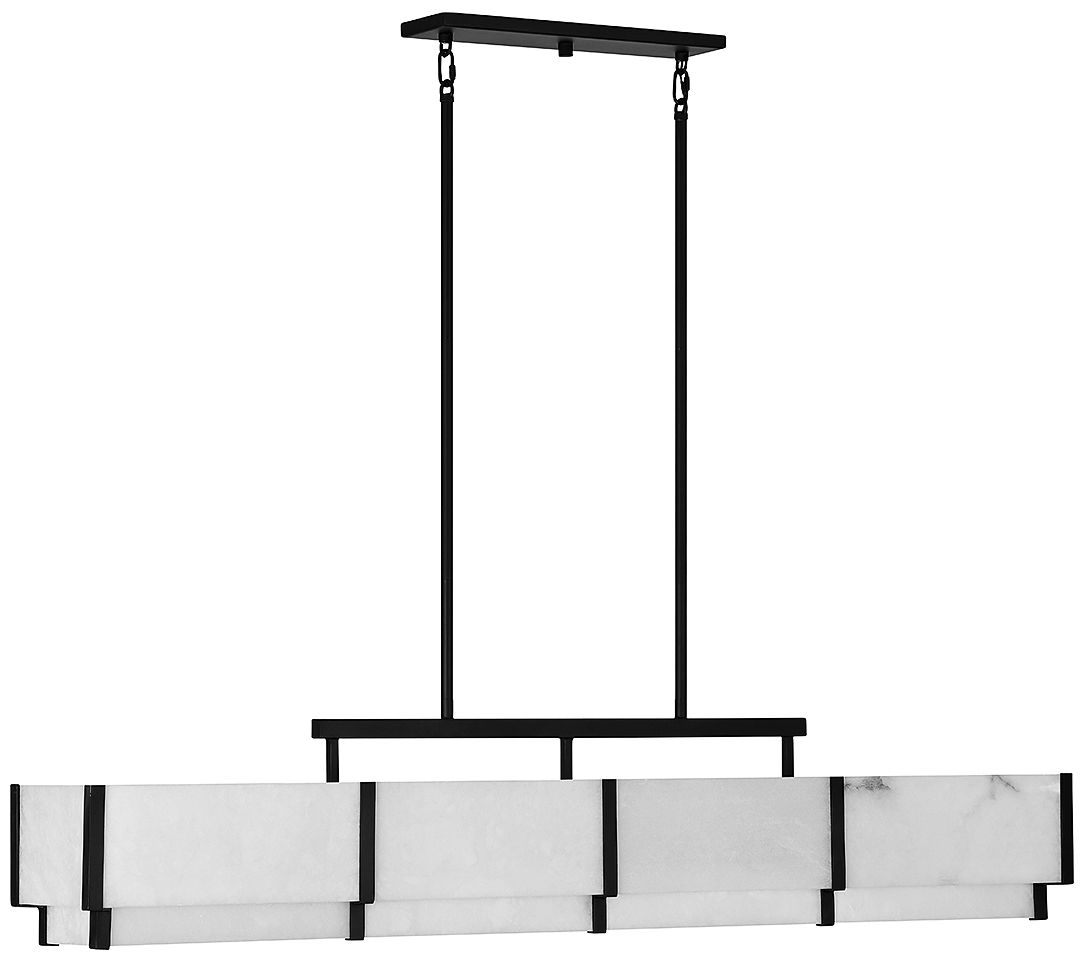 Image 4 Orleans 8-Light Linear Chandelier in Black Cashmere more views