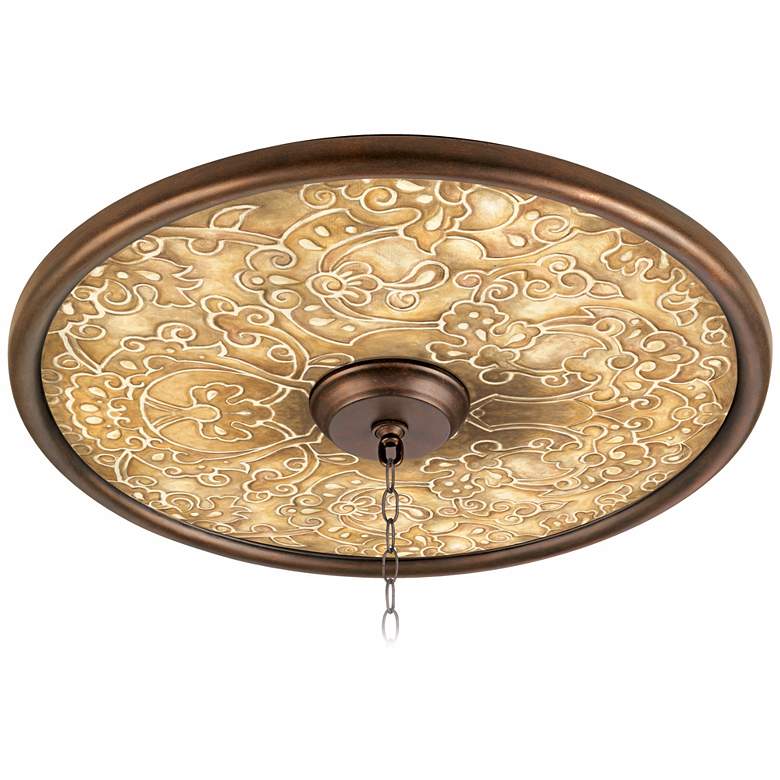 Image 1 Orleans Scroll 24 inch Wide Bronze Finish Ceiling Medallion