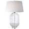 Orly Ribbed Clear Glass Barrel Table Lamp