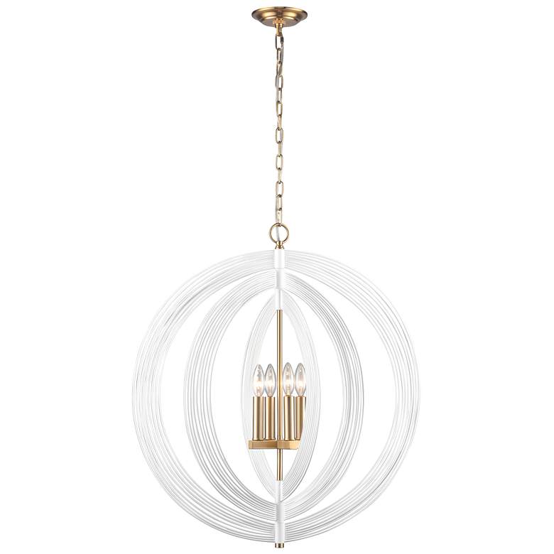 Image 1 Orme 27 inch Wide 4-Light Pendant - White
