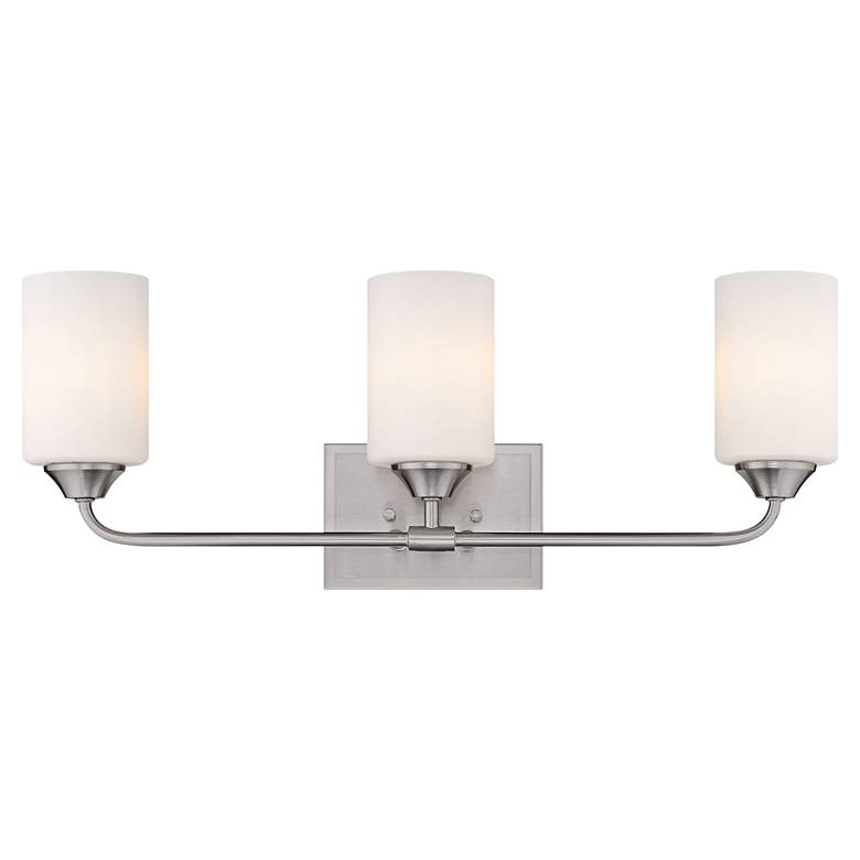 Image 1 Ormond 25" Wide Pewter Metal 3-Light Vanity Bath Light