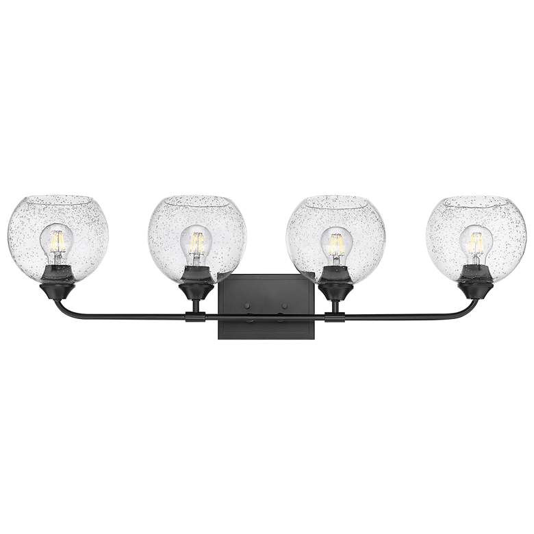 Image 1 Ormond 36 1/4" Wide Matte Black 4-Light Vanity Bath Light
