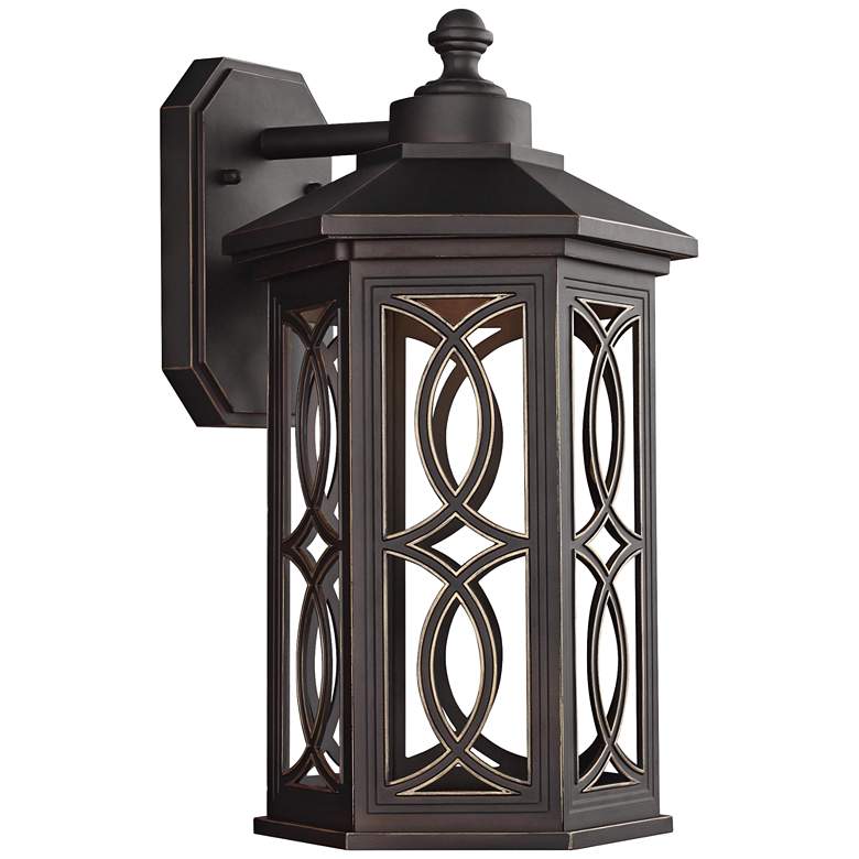 Image 1 Ormsby 15 1/2 inch High Antique Bronze LED Outdoor Wall Light