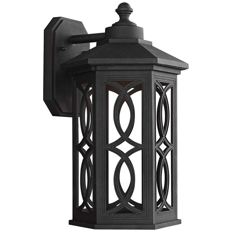 Image 1 Ormsby 15 1/2 inch High Black LED Outdoor Wall Light