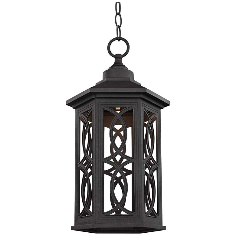 Image 1 Ormsby 16 1/2 inch High Black LED Outdoor Hanging Light