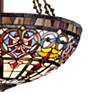 Ornamental Tiffany-Style 24" Wide Art Glass Pendant Light
