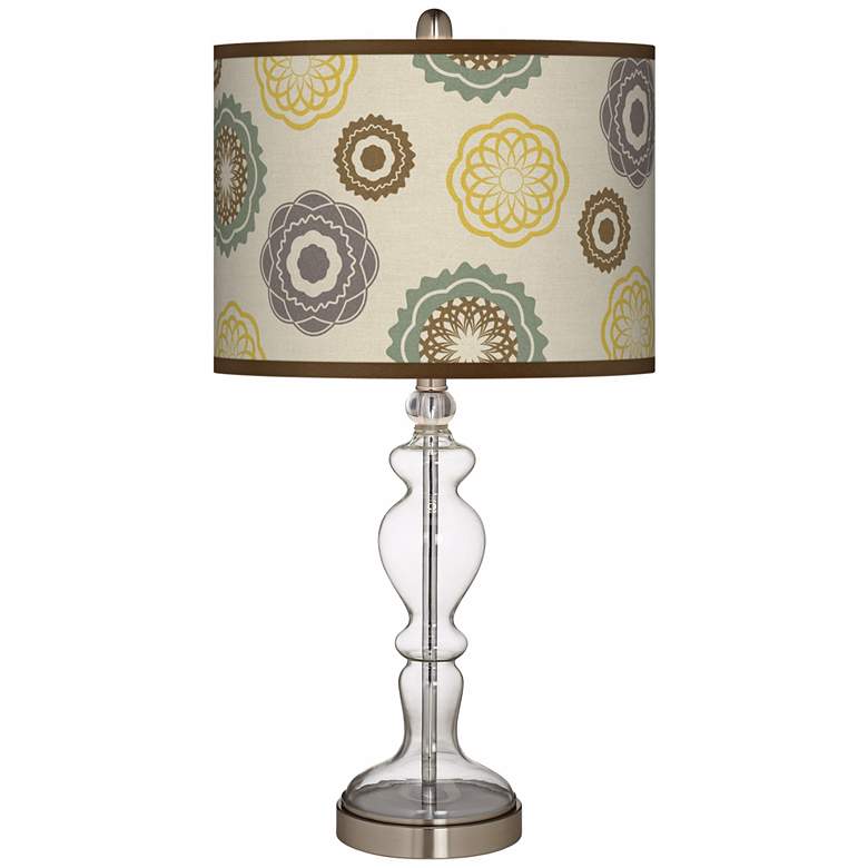 Image 1 Ornaments Linen Giclee Apothecary Clear Glass Table Lamp