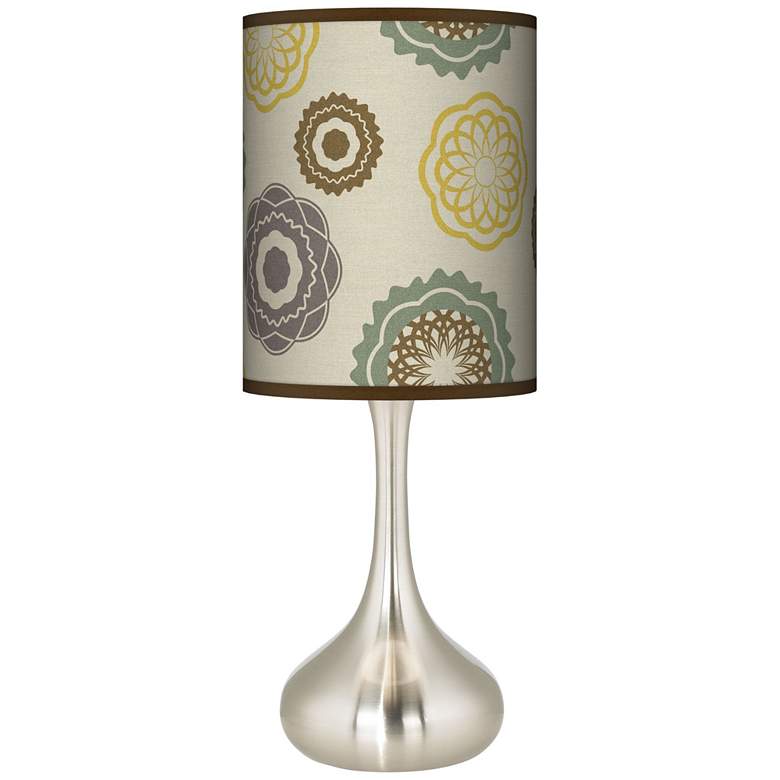 Image 1 Ornaments Linen Giclee Droplet Table Lamp
