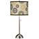 Ornaments Linen Giclee Shade Brushed Steel Table Lamp