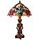 Ornate Butterfly Floral Tiffany Style Table Lamp