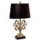 Ornate Trophy Marbleized Finish Table Lamp