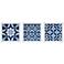 Ornos Tiles 12" Square 3-Piece Navy Printed Wall Art Set
