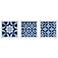 Ornos Tiles 12" Square 3-Piece Navy Printed Wall Art Set