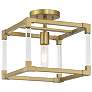 2_Oro District 11" Wide Soft Brass Rectangular Ceiling Light