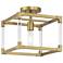 Oro District 11" Wide Soft Brass Rectangular Ceiling Light