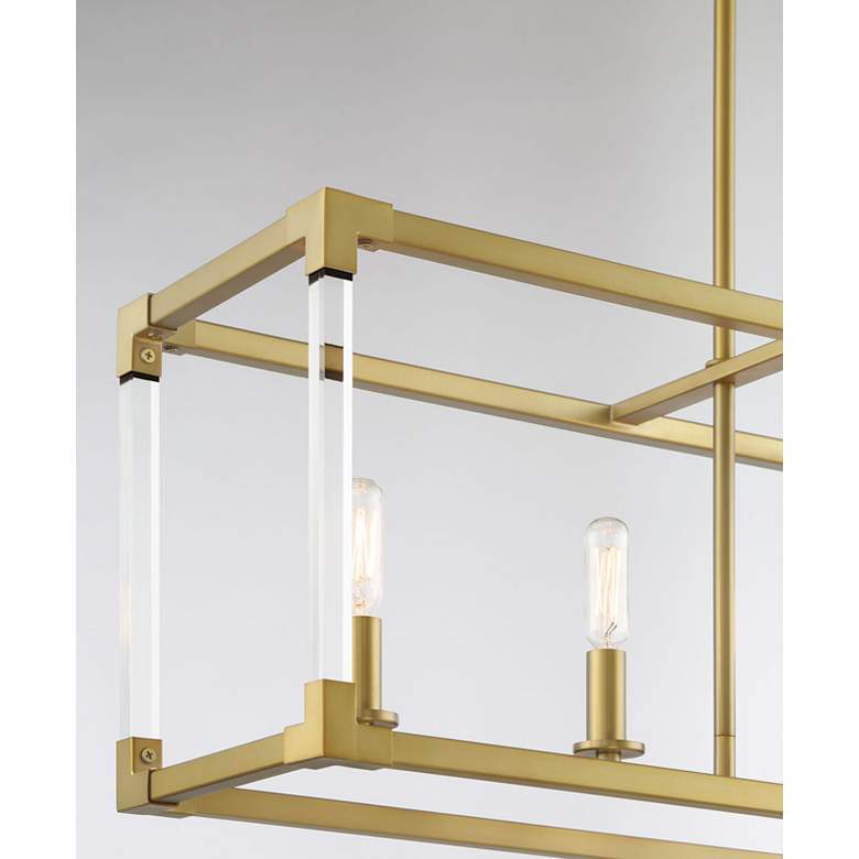 Image 5 Oro District 32" Wide Soft Brass 5-Light Island Chandelier more views